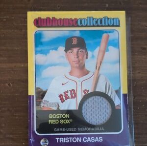 Topps Clubhouse Collection Boston Red Sox Card - Red and Purple